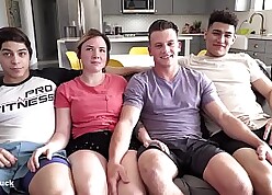 TEEN ORGY - chubby weasel words splits holes increased by 1st epoch rimming!