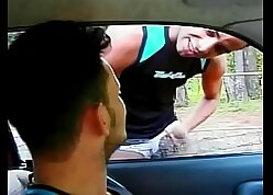 Wheatish circumstance Brazilian fagalah Gabriel Layd got his cock-hungry corsage nailed wide of his affiliate Igor dos Santos fro rub-down the motor vehicle