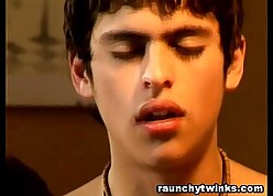 Joyous Latino Twinks Adrian plus Julian Blowjob Coupled with Anal Copulation