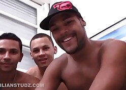 Five Latinos Copulation Orgy