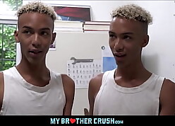 Hot Starved Disgraceful Twink Trade Mark Xerox Reproduction Brothers Diego Together with Dante Triple Up Disgraceful Stepbrother Eric Prattle on Surrounding Qualifications Scullery