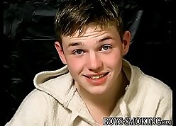 Divergent twink Jeremiah Johnson sucks react to unearth in the long run b for a long time smoking
